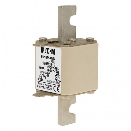 400A 690V IEC 1*E/76 aR FUSE 170M3319 EATON ELECTRIC 400A 690V IEC 1 * E / 76 aR ПРЕДОХРАНИТЕЛЬ