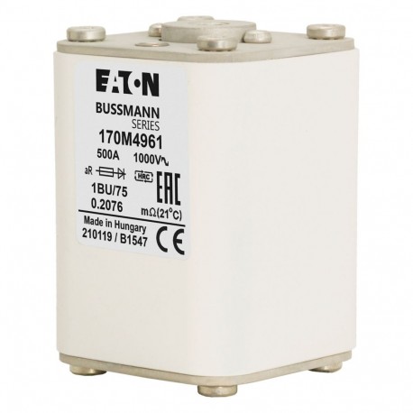FUSE 500A 1000V 1B/75 AR 170M4961 EATON ELECTRIC ПРЕДОХРАНИТЕЛЬ 500A 1000V 1B/75 AR