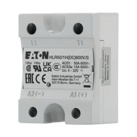 HLR50/1H(DC)600V/S 360054 Y7-360054 EATON ELECTRIC Hockey Puck Solid State Relais, 50A, 600V