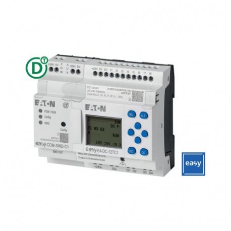 EASY-BOX-E4-DC-SWD1 199509 Y7-199509 EATON ELECTRIC Nano Controller fácil E4 Pacote INICIAL DC + Módulo SWD