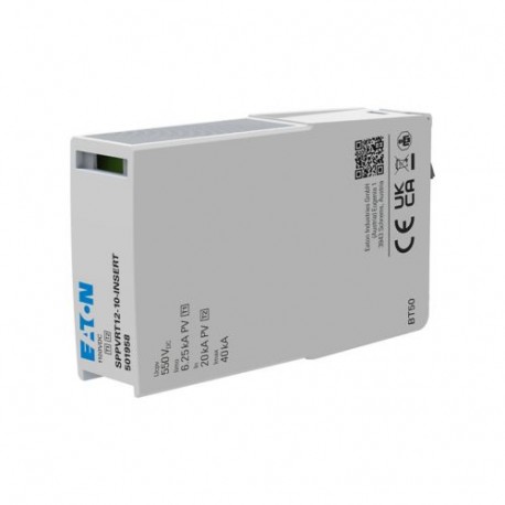SPPVRT12-10-INSERT EP-501958 Y7-501958 EATON ELECTRIC PV-SPD, 1000V, Class 1 & 2, Replacement +/-