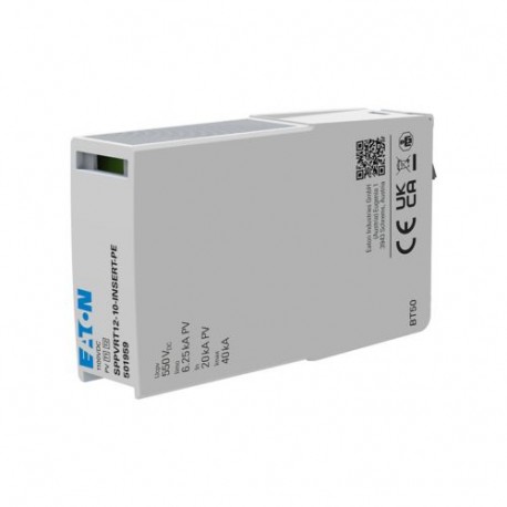 SPPVRT12-10-INSERT-PE EP-501959 Y7-501959 EATON ELECTRIC PV-SPD, 1000V, Class 1 & 2 Combined, PE Replacement