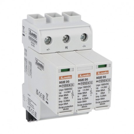 SG2EDGK50M3R LOVATO PROT. DISPOSITIF DE SURTENSION TYPE 1-2 1500VDC+RC