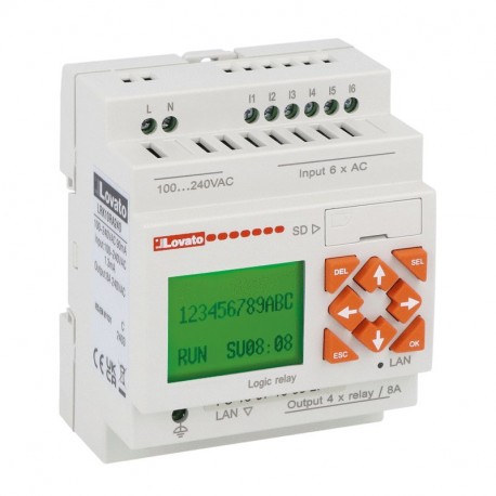 LRK10RA240 LOVATO Programmierbares 6E/4O 100-240VAC ETHERNET-Relais