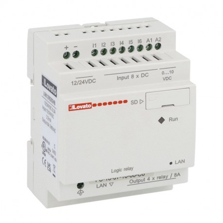LRK12RD024B LOVATO Programmable Relay 8I/4O 12-24VDC ET
