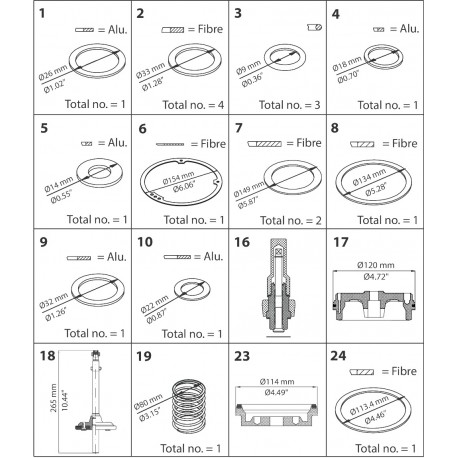 027F0560 DANFOSS REFRIGERATION Kit di revisione PML 80