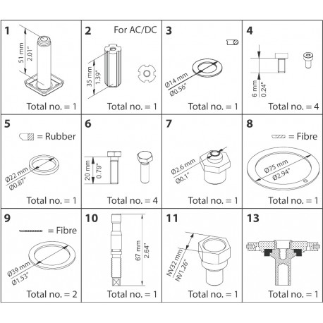 032F2218 DANFOSS REFRIGERATION Kit Ricondizionamento EVRA 25