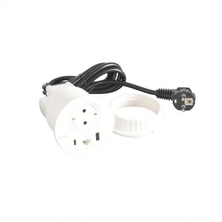 654710 LEGRAND IN-DISQ80 SCH+USB+RJC6U BL 2M