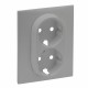 864322 LEGRAND NS-FRONTAL BASE 2X2P+T ALUM