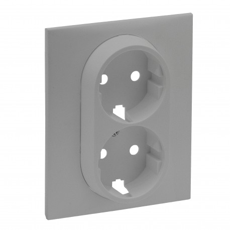 864322 LEGRAND NS-FRONTAL BASE 2X2P+T ALUM