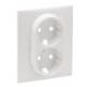 864122 LEGRAND BASE NS-FRONTALE 2X2P+T BLAN