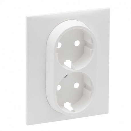 864122 LEGRAND BASE NS-FRONTALE 2X2P+T BLAN