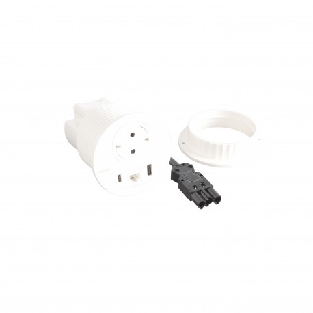 654710F LEGRAND IN-DISQ80 SCH+USB+C6U BL W 0,5