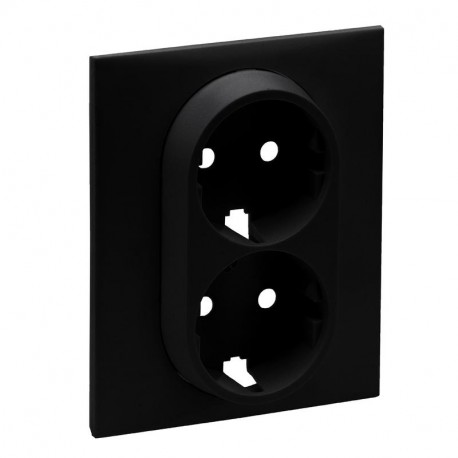 864522 LEGRAND NS-FRONTALE BASE 2X2P+T NEGR