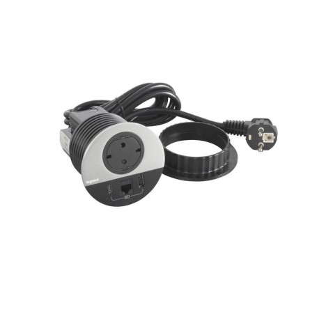 654712 LEGRAND IN-DISQ80 SCH+USB+C6U NE-MT 2M