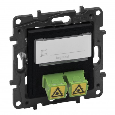 864544 LEGRAND NS-FRONTAL BASE FIBRA NEGR