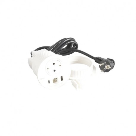 654714 LEGRAND IN-DISQ80 SCH+USB+SAL BL 2M
