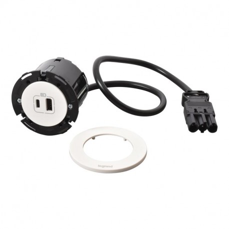 654730F LEGRAND IN-DISQ60 1 x USB A+C BL Ш 0,5 м