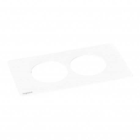 654756 LEGRAND IN-DISQIN PLATE 2ELEM WHITE