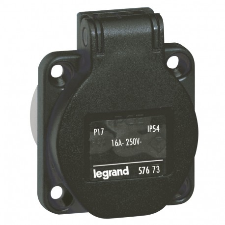 057673 LEGRAND 2Р+Т КОМПАКТНЫЙ 2Р+T, ЧЕРНЫЙ