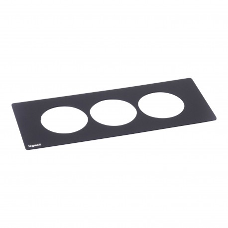 654761 LEGRAND PIASTRA IN-DISQIN 3ELEM NERO