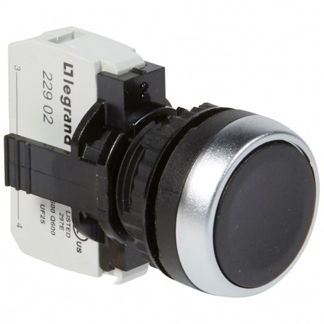 023706 LEGRAND PUSHBUTTON FLUSH BLACK + 1NO