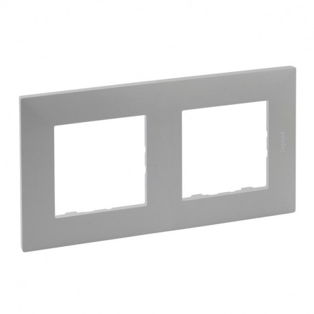 864372 LEGRAND NS-PLACA 2ELE ALUMINIO