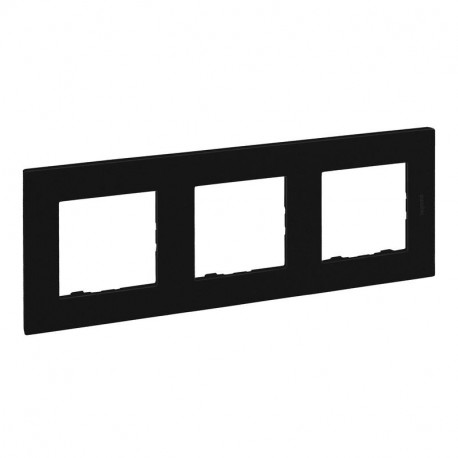 864573 LEGRAND NS-PLACA 3ELE NEGRO MATE