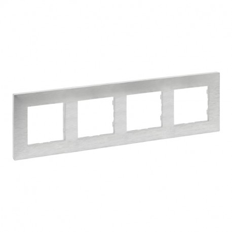 864874 LEGRAND NS-PLATE 4ELE ALUM. polished