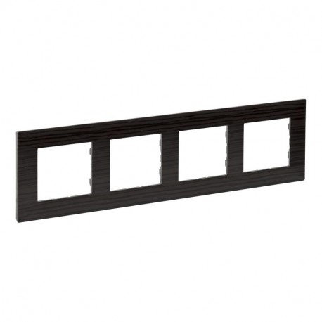 864974 LEGRAND NS-PLATE 4ELE MADEIRA ESCURA