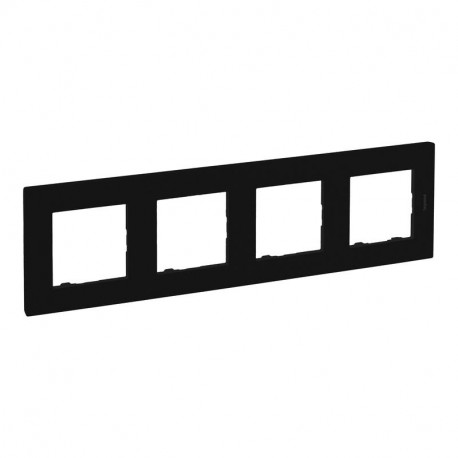 864574 LEGRAND NS-PLATE 4ELE BLACK MATE