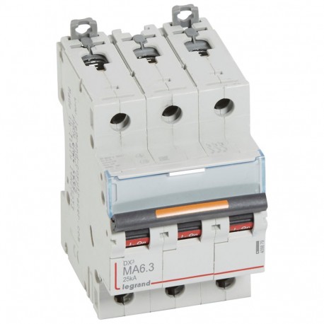 409879 LEGRAND AUTOMATIC DX3 3P MA6.3 25KA