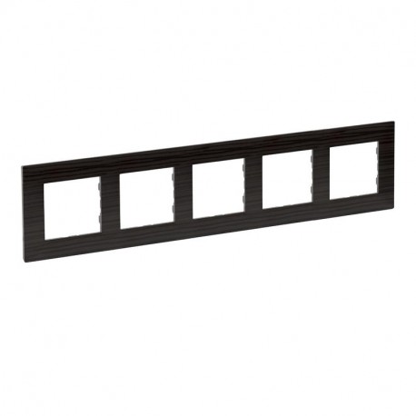 864975 LEGRAND NS-PLATE 5ELE LEGNO SCURO