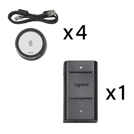077645L LEGRAND KIT 4 CARICATORI SS FIL 15W ALU