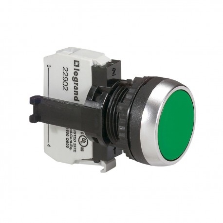 023702 LEGRAND PUSHBUTTON FLUSH GREEN + 1NO