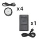 077646L LEGRAND KIT 4 CARICATORI SS FIL 15W ALU EU