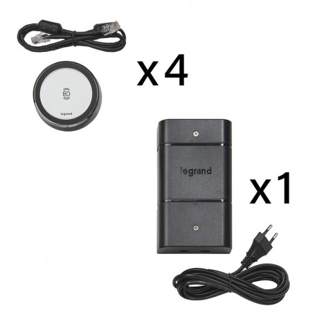 077646L LEGRAND KIT 4 CARICATORI SS FIL 15W ALU EU