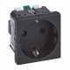079350L LEGRAND SOCKET 2P+T SCH AUTO NEGR MAT 90