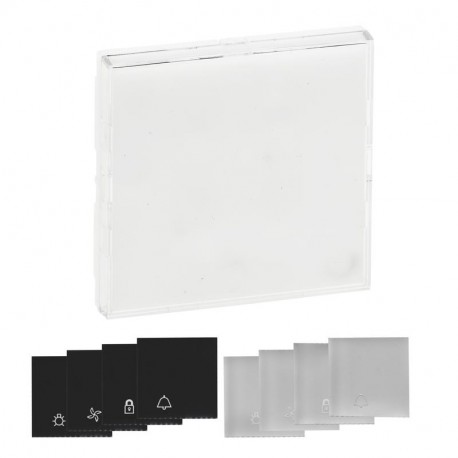 864311 LEGRAND NS-TECLA PORTAETIQ ALUM/NEGR