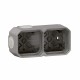 069672L LEGRAND PL-COMP SUP BOX 2 ELE H/V GR