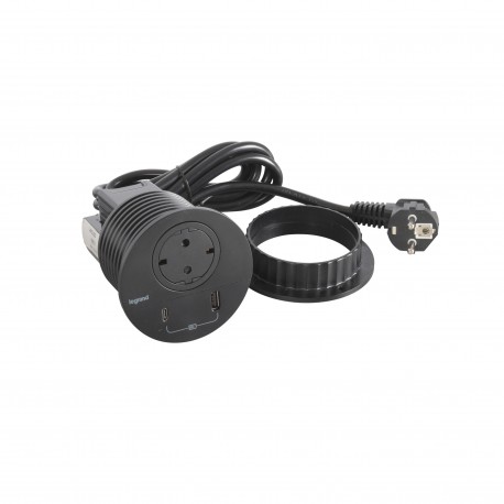 655045 LEGRAND IN-DISQ80 SCH+USB A+C NERO 2M