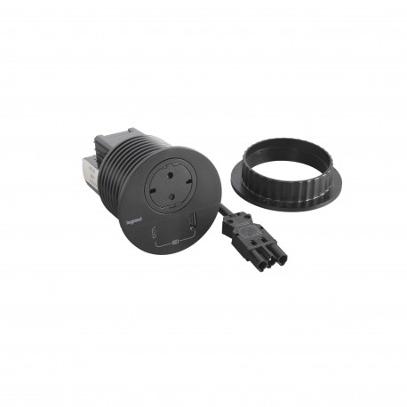 655045F LEGRAND IN-DISQ80 SCH+USB A+C SCHWARZ WIELAND 0.5M