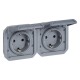 069576L LEGRAND PL-COMP E/S 2X2P+T AUT HOR GR