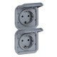 069577L LEGRAND PL-COMP I/O 2X2P+T AUT VER GR