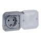 069877L LEGRAND PLWN-COMP BASE 2P+T GREY