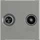 RA4217M2D BTCINO CL-BASE TV/R-SAT UNICA 2M ALAUN
