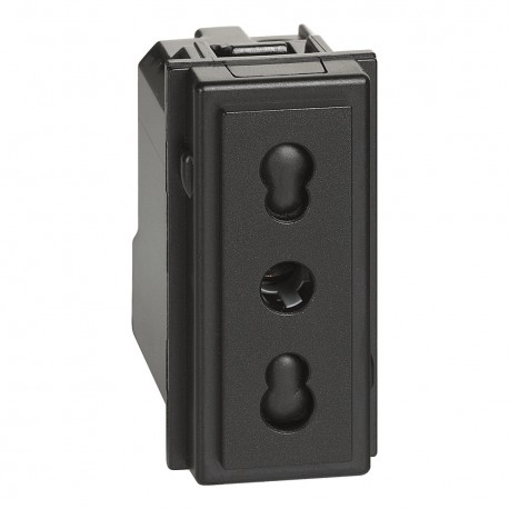 KG4180 BTCINO ЛН-БАЗА IT 2P+T 16A 1M ТЕМНАЯ