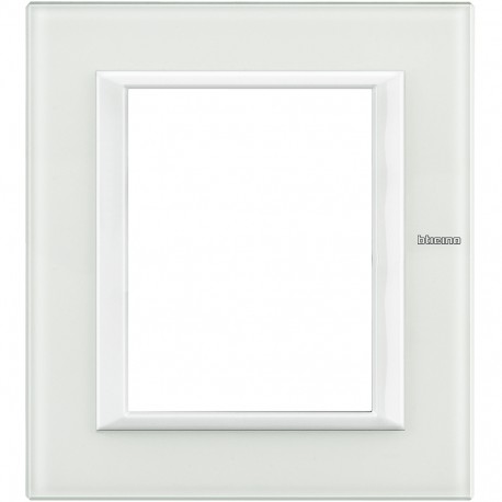 HA4826VBB BTCINO AX-PLAQUE DE RECOUVREMENT 3+3M DE CRISTAL BLANC