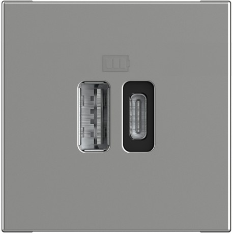 RA4287C2 BTCINO CL-BASE USB A+C 3A/5V 2M ALUM