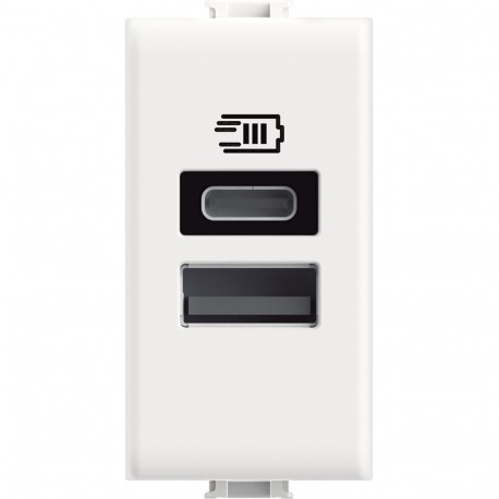 AM4191AC BTCINO MX-BASE USB A+C 3A/5V 1M BLAN